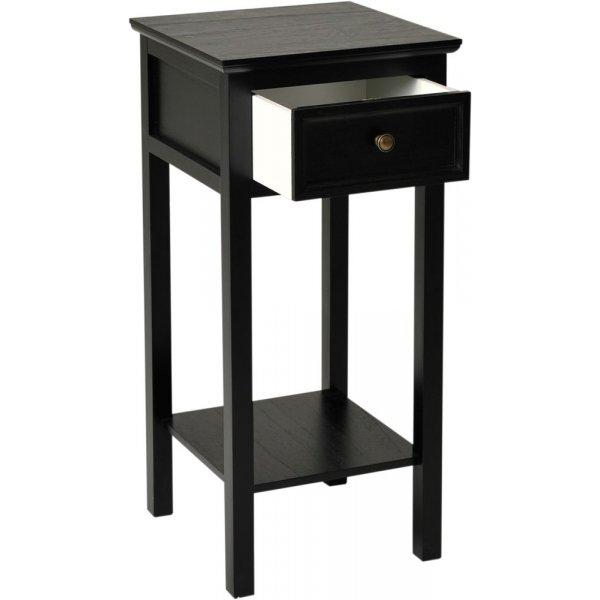 Sngbord 75 cm hgt antiksvart - Holmby + Mbeltassar