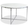 Palasso runt soffbord D80 cm - Krom / Ljus marmorering