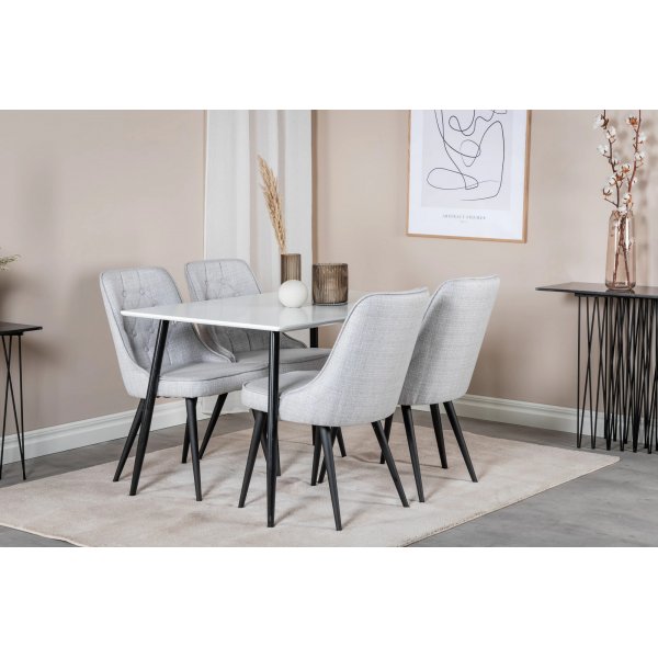 Table à manger Bridge 120 cm - Blanc/noir Table à manger Bridge 120 cm - Blanc/noir