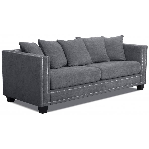 Soffa grtt tyg 217 cm bred