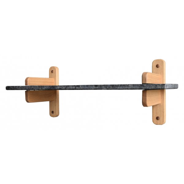 Ragnar vgghylla 80 cm - Oljad ek / Donau Granit