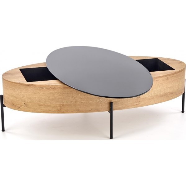 Raluca soffbord 120x 60 cm - Ek/svart Raluca soffbord 120x 60 cm - Ek/svart