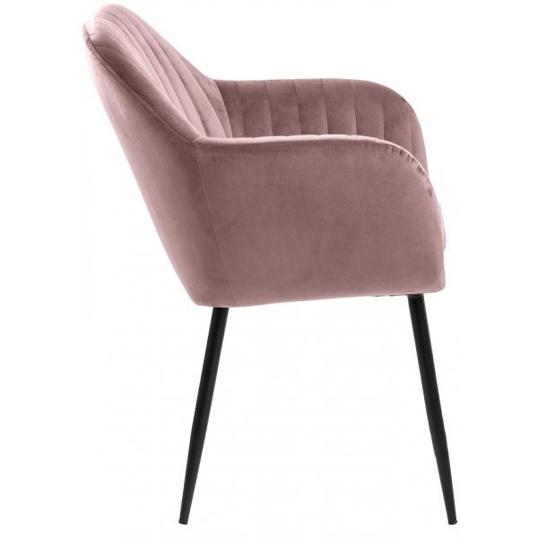 Emilia fauteuil - Roze/zwart