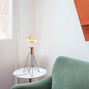 Piramit bordslampa - Svart/koppar