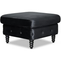 Ashford chesterfield fotpall - Svart sammet Ashford chesterfield fotpall - Svart sammet