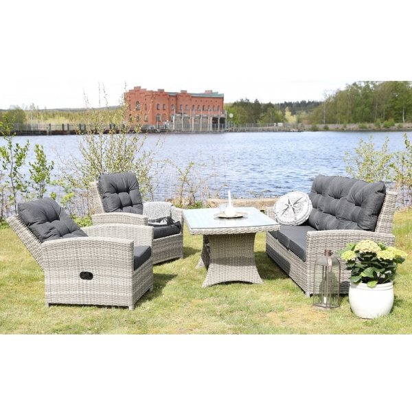 Orlando utemöbelgrupp hög rygg ställbara fåtöljer - Whitewash Orlando utemöbelgrupp hög rygg ställbara fåtöljer - Whitewash