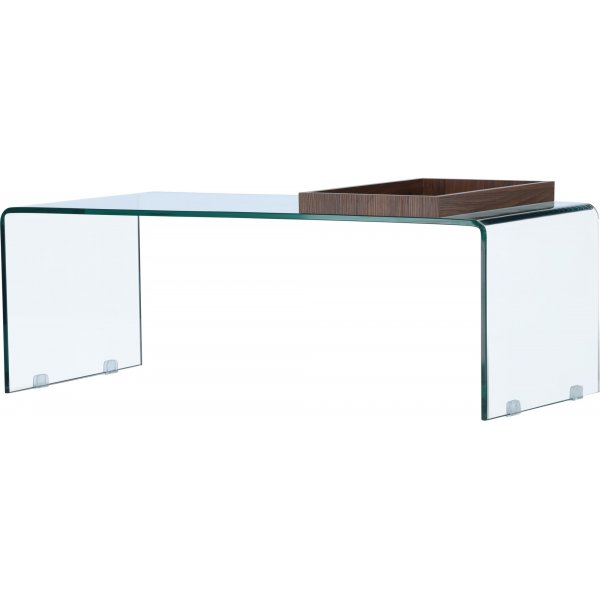 Telemark soffbord 110 x 50 cm - Transparent/Valnöt Telemark soffbord 110 x 50 cm - Transparent/Valnöt