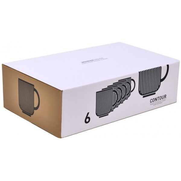 Contour räfflad kopp 6 st - Vit Contour räfflad kopp 6 st - Vit