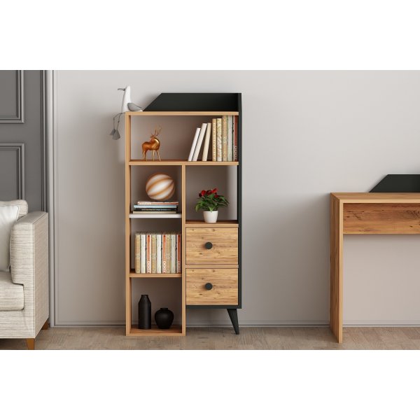 Bibliothque Seren - Pin/noir