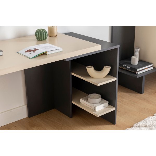 Frank skrivbord 120 x 60 cm - Beige/antracit Frank skrivbord 120 x 60 cm - Beige/antracit