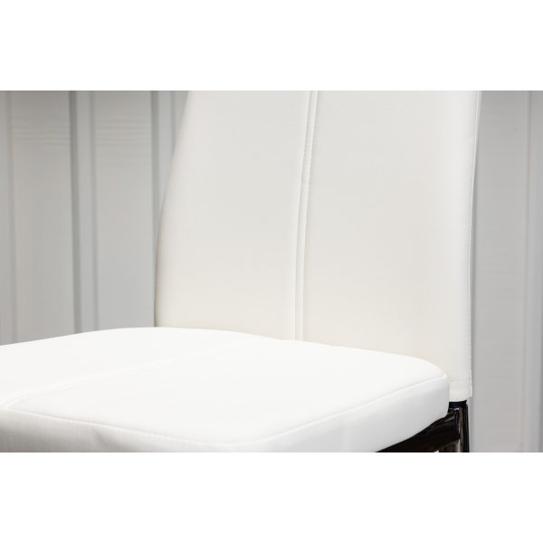 Chaise de salle à manger Losange - Argent/blanc Chaise de salle à manger Losange - Argent/blanc