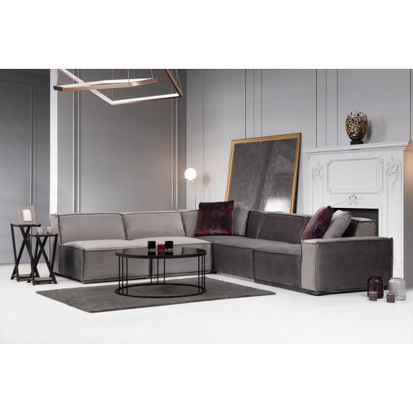 Canap d'angle Lego 276 cm gauche - Gris