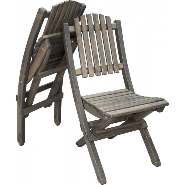 Table de groupe d'extrieur Wilma 65 x 65 cm avec 2 chaises Visby - Gris