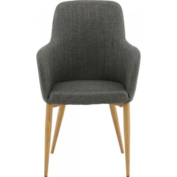 Fauteuil Paolo - Gris foncé/chêne Fauteuil Paolo - Gris foncé/chêne