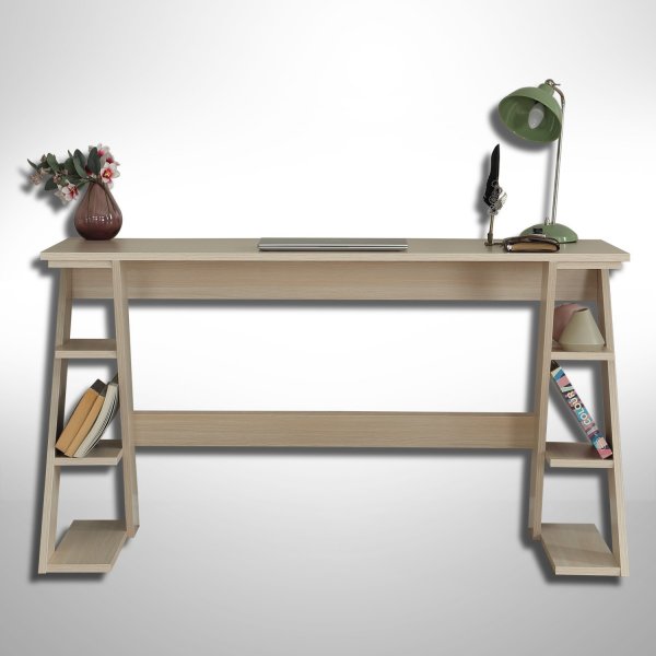 Lungo skrivbord 140 x 60 cm - Ljus ek Lungo skrivbord 140 x 60 cm - Ljus ek