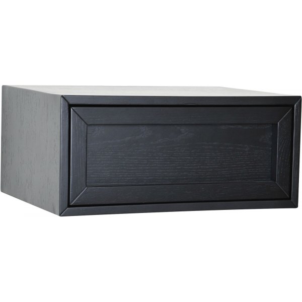 Isak wandhangend nachtkastje - Zwart eikenfineer