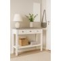 Hugo reliftafel met 3 lades 110x36 cm - Wit / Cement + Meubelpoten
