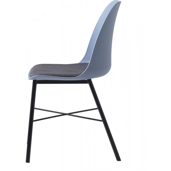 Chaise Oman bleu tourterelle avec coussin d'assise Chaise Oman bleu tourterelle avec coussin d'assise