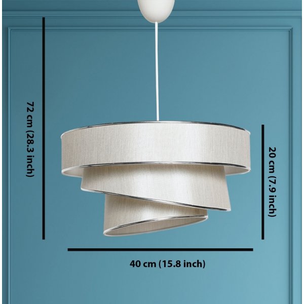 Couper taklampa - Beige/silver Couper taklampa - Beige/silver