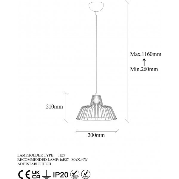 Plafonnier Hacke - Noir Plafonnier Hacke - Noir