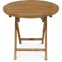 Grunnebo vikbart runt matbord 80 cm - Teak