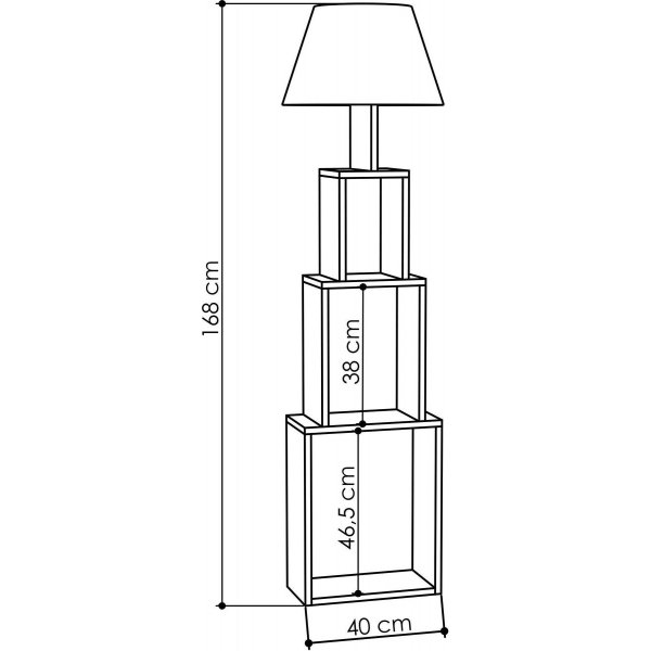 Tower golvlampa - Ljus mocka/gul