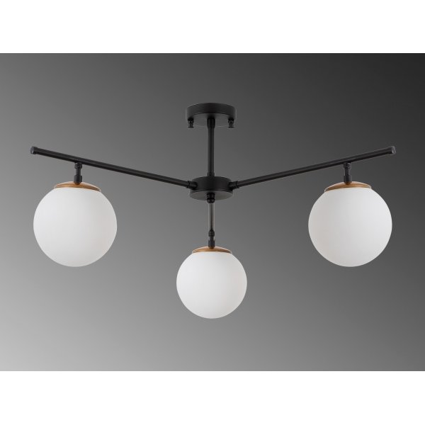 Atlas taklampa 10250 - Svart/guld/vit