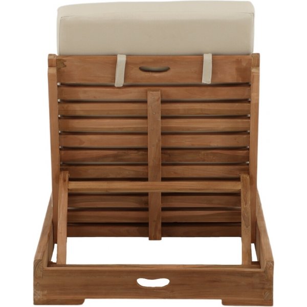 Kenya solsäng - Beige/Teak Kenya solsäng - Beige/Teak