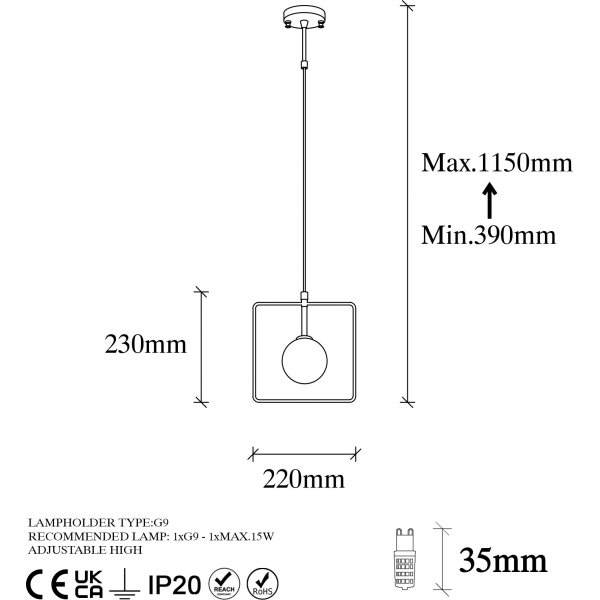 Plafonnier Geometry 11100 - Noir/blanc Plafonnier Geometry 11100 - Noir/blanc