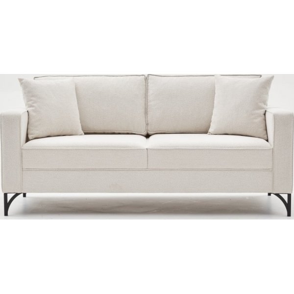 Berlin 2-sits soffa - Gräddvit/svart Berlin 2-sits soffa - Gräddvit/svart