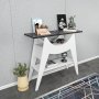 Ese avlastnigsbord 100 x 35 cm - Vit/svart