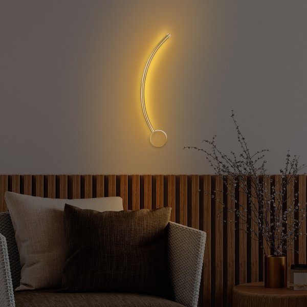 Wolf wandlamp 2 - Goud