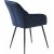 Fauteuil Boston en velours bleu