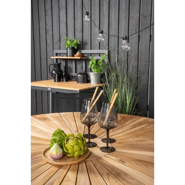 Mexico utematgrupp med 6 st Santorini stolar - Svart/Natur Mexico utematgrupp med 6 st Santorini stolar - Svart/Natur