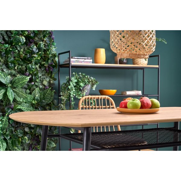 Table à manger Rankin 160 cm - Chêne/noir Table à manger Rankin 160 cm - Chêne/noir