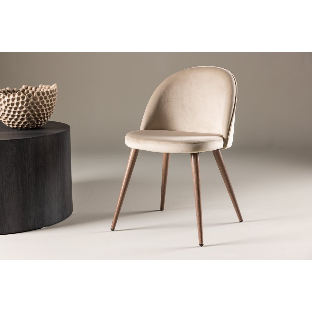 Velvet matstol - Natur/Beige - Klädda & stoppade stolar, Matstolar & Köksstolar, Stolar