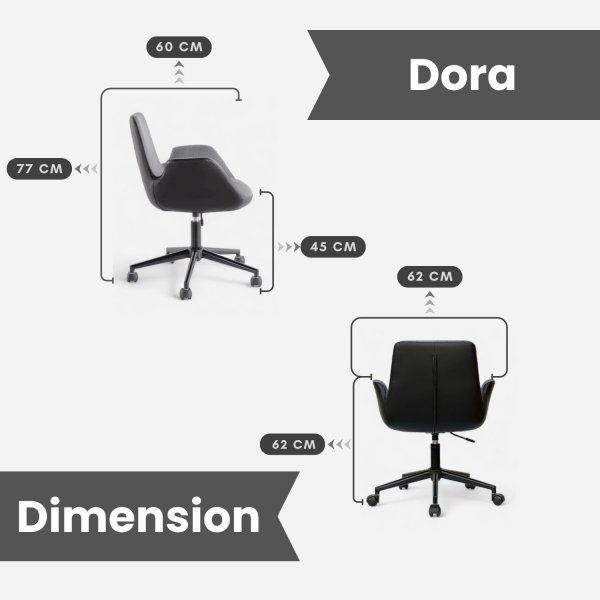 Dora kontorsstol - Cream/antracit Dora kontorsstol - Cream/antracit