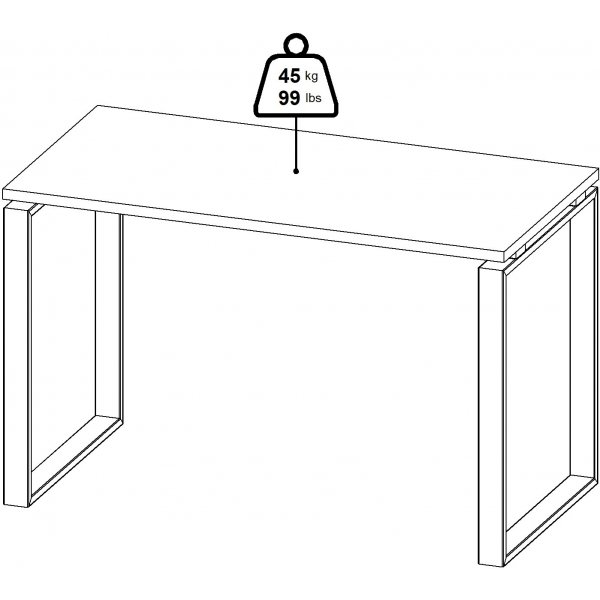 Bureau Sign 120 cm - Blanc/hickory