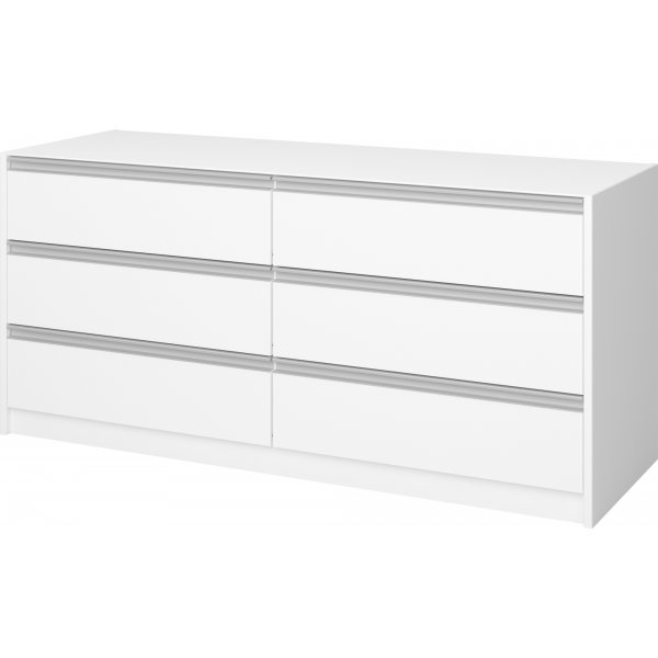 Skyline dressoir met 6 lades - Wit Skyline dressoir met 6 lades - Wit