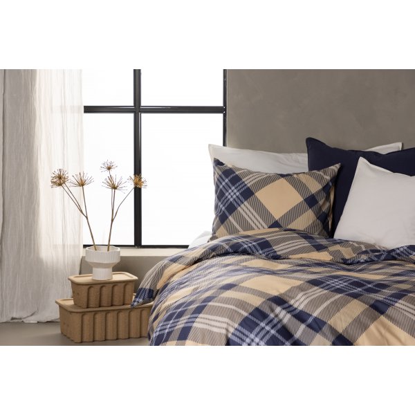 Parure de lit Aurora 200 x 150 cm - Blanc/beige/bleu Parure de lit Aurora 200 x 150 cm - Blanc/beige/bleu