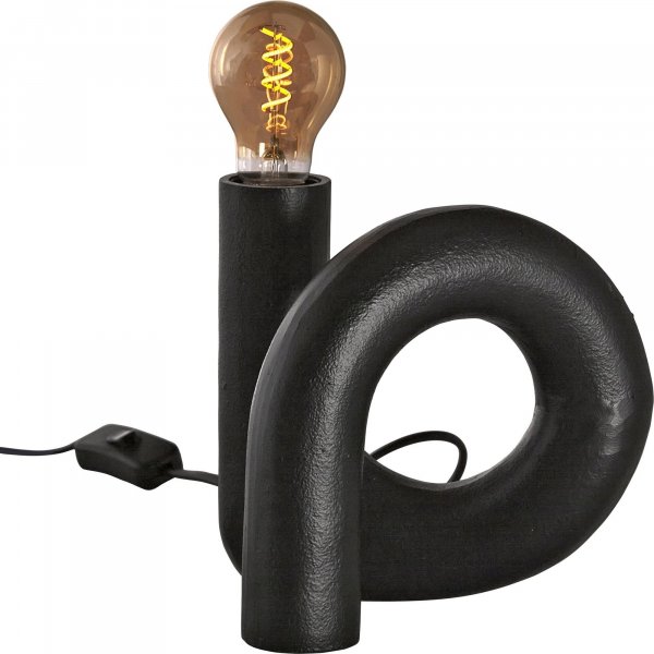 Remarque Pied de lampe Swirl - Noir - 18 cm Remarque Pied de lampe Swirl - Noir - 18 cm
