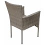 Matgrupp med 2 stolar och matbord 80 cm beige/rotting - Merca/Tor
