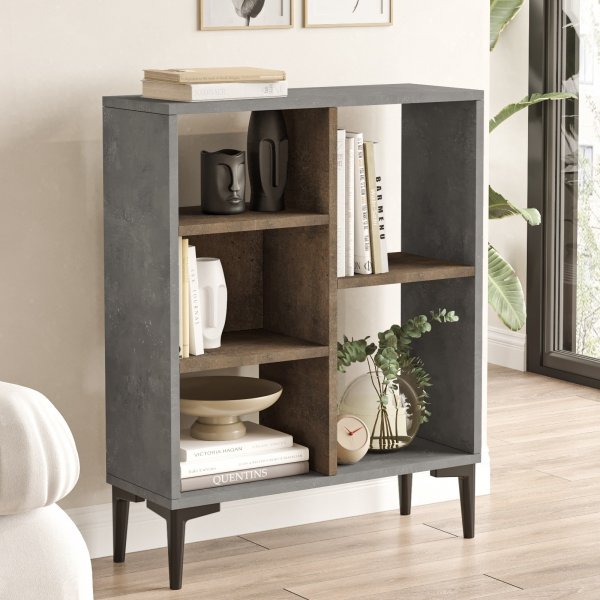 Lydia bokhylla - Grå/brons Lydia bokhylla - Grå/brons