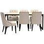 Matgrupp: Industri matbord + 6 st Tuva europa version II - beige