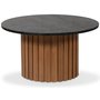 Matisse 85 runt soffbord - Ek / svart Donau Granit