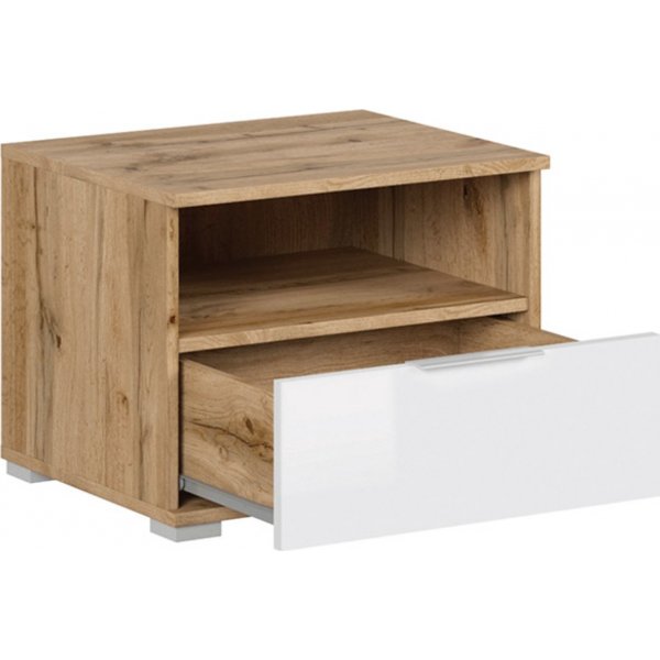 Table de chevet Zele - Chêne/blanc Table de chevet Zele - Chêne/blanc