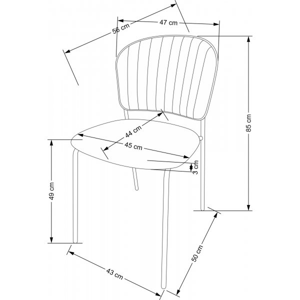 Chaise de salle à manger Cadeira 499 - Gris Chaise de salle à manger Cadeira 499 - Gris