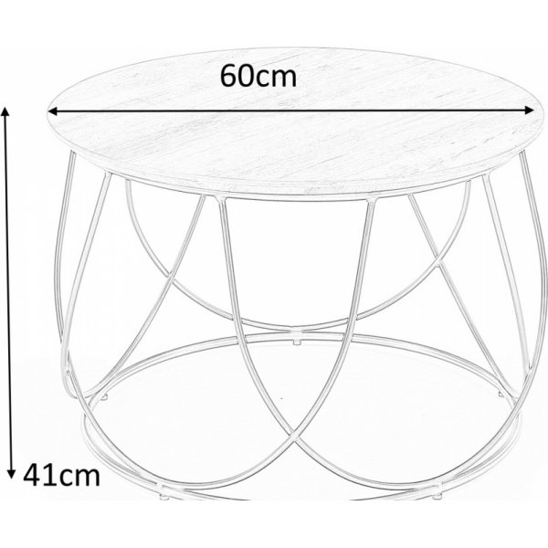 Bobby soffbord Ø60 cm - Valnöt/svart Bobby soffbord Ø60 cm - Valnöt/svart
