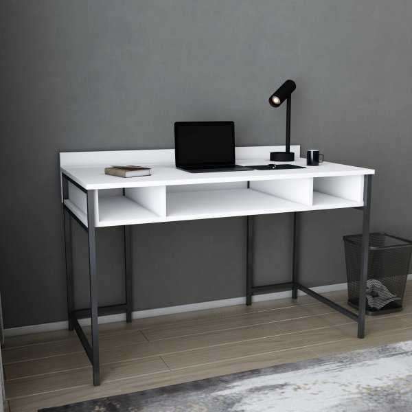 Alma skrivbord 120 x 60 cm - Svart/vit Alma skrivbord 120 x 60 cm - Svart/vit
