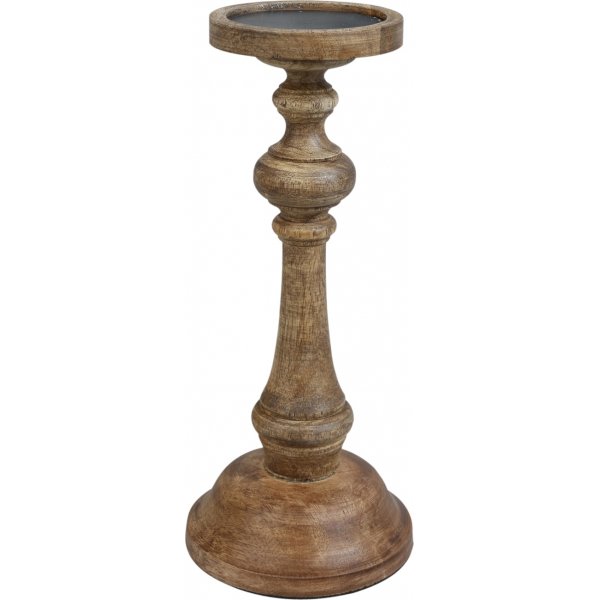 Mango ljusstake 29 cm - Brun